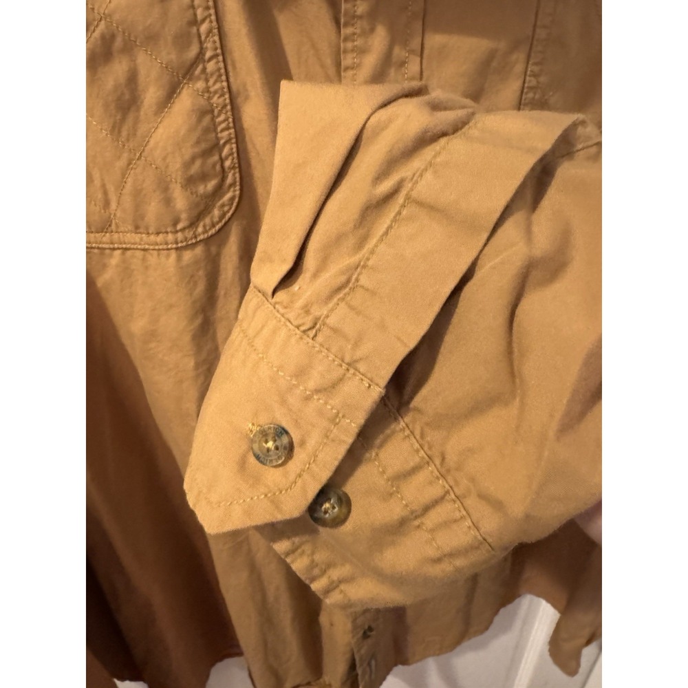 Woolrich Men's 2XL Brown Hunting Shirt‎ Botton Front Both Shoulders Quilted - Picture 6 of 12